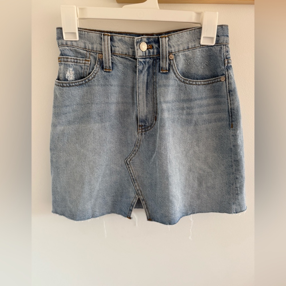 Madewell Rigid Denim A-Line Mini Skirt 25 - Picture 2 of 7